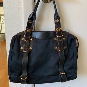 MZ Wallace Black Nylon and Leather Bag